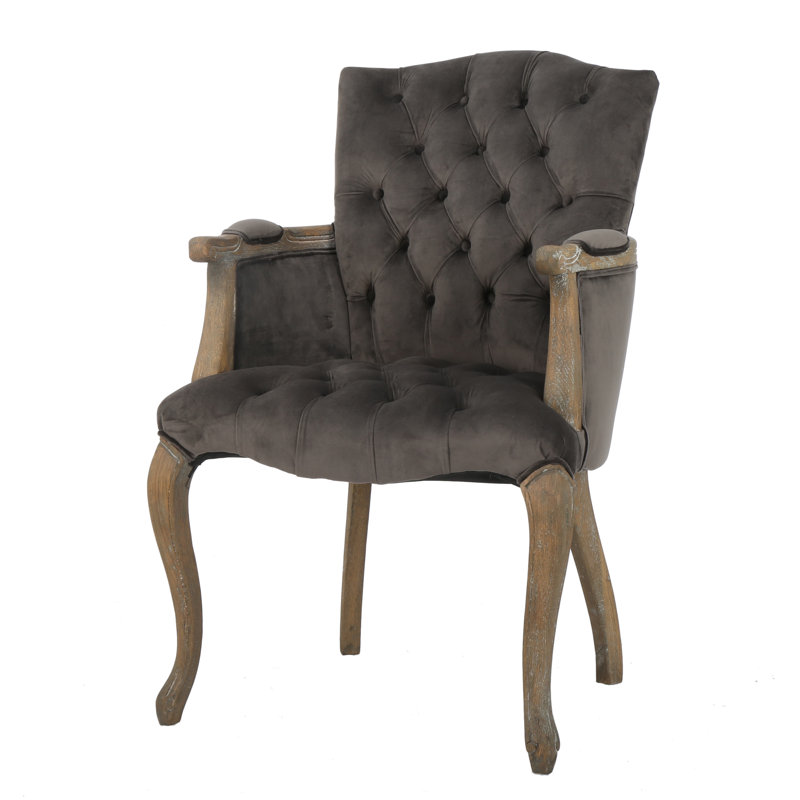 Willa Arlo Interiors Barletta Velvet Arm Dining Chair & Reviews Wayfair
